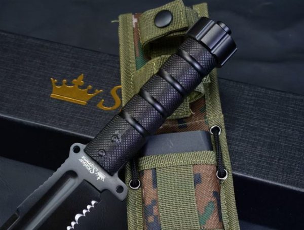 2025062803065182 SS157 Russian KIZLYAR Kizliar AUS-8 straight knife Short Fixed Blade Knife G10 Handle Nylon cloth knife cover