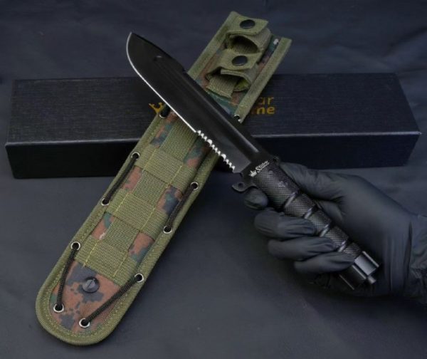 2025062803098013 SS157 Russian KIZLYAR Kizliar AUS-8 straight knife Short Fixed Blade Knife G10 Handle Nylon cloth knife cover