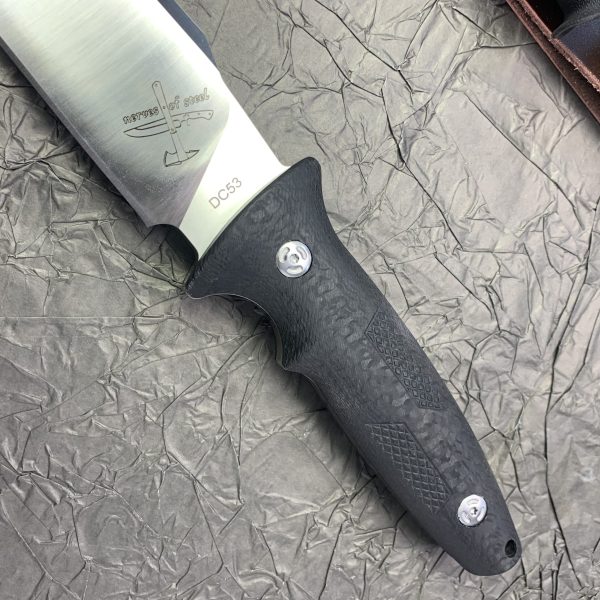 aaa12473 (3) SS163 Qingfeng Short Fixed Blade Knife G10 Handle K Scabbard