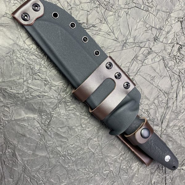 aaa12473 (4) SS163 Qingfeng Short Fixed Blade Knife G10 Handle K Scabbard