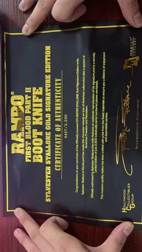 DE030 Rambo 5  Double-edged Knife ABS handle Leather Sheath