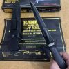 DE030 Rambo 5  Double-edged Knife ABS handle Leather Sheath