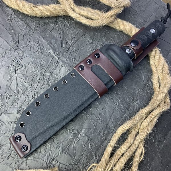 aaa125463 (4) LS098 Nirvana Long Fixed Blade Knife G10 Handle K Scabbard