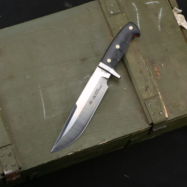 aaa1315425 (2) LS095 Hunter S Long Fixed Blade Knife Wooden Handle Leather Sheath