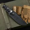 aaa1315425 (6) LS095 Hunter S Long Fixed Blade Knife Wooden Handle Leather Sheath