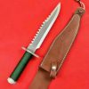 aaa14532 (7) LS092 Rambo 1Long Fixed Blade Knife Steel pipe handle Leather Sheath