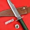 aaa14532 (8) LS092 Rambo 1Long Fixed Blade Knife Steel pipe handle Leather Sheath