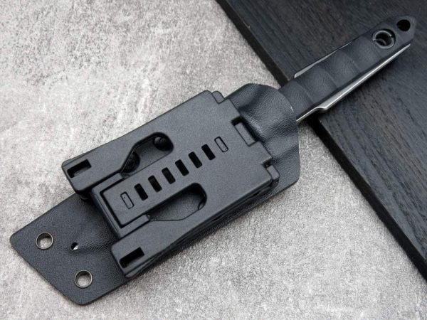 aaa313213 (4) DE025 C1290 straight knife (black/green)Double-edged Knife G10 Handle K Scabbard