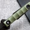 bbb1312321 (6) DE025 C1290 straight knife (black/green)Double-edged Knife G10 Handle K Scabbard