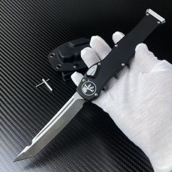 blk132623 (7) ZC018 Halo 6 (Black Handle)OTF Knife aluminum alloy handle K Scabbard