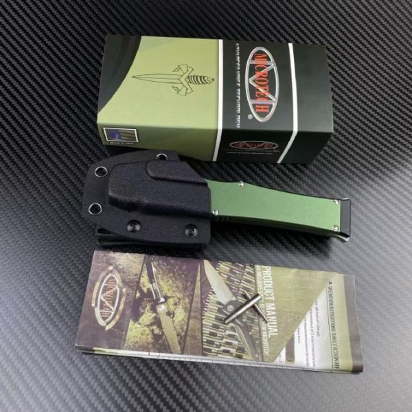 gre15235 (1) ZC018 Halo 6 (Black Handle)OTF Knife aluminum alloy handle K Scabbard