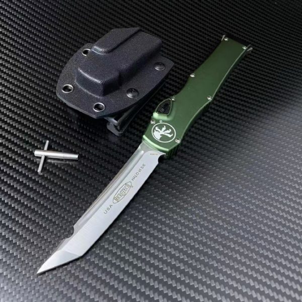gre15235 (4) ZC018 Halo 6 (Black Handle)OTF Knife aluminum alloy handle K Scabbard