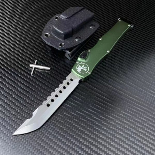 gre15235 (6) ZC018 Halo 6 (Black Handle)OTF Knife aluminum alloy handle K Scabbard