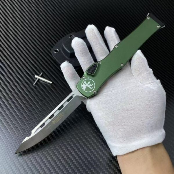 gre15235 (8) ZC018 Halo 6 (Black Handle)OTF Knife aluminum alloy handle K Scabbard