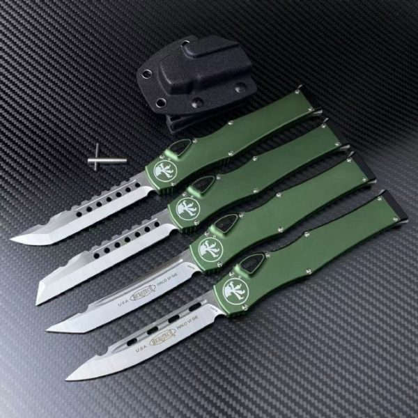 gre15235 (9) ZC018 Halo 6 (Black Handle)OTF Knife aluminum alloy handle K Scabbard