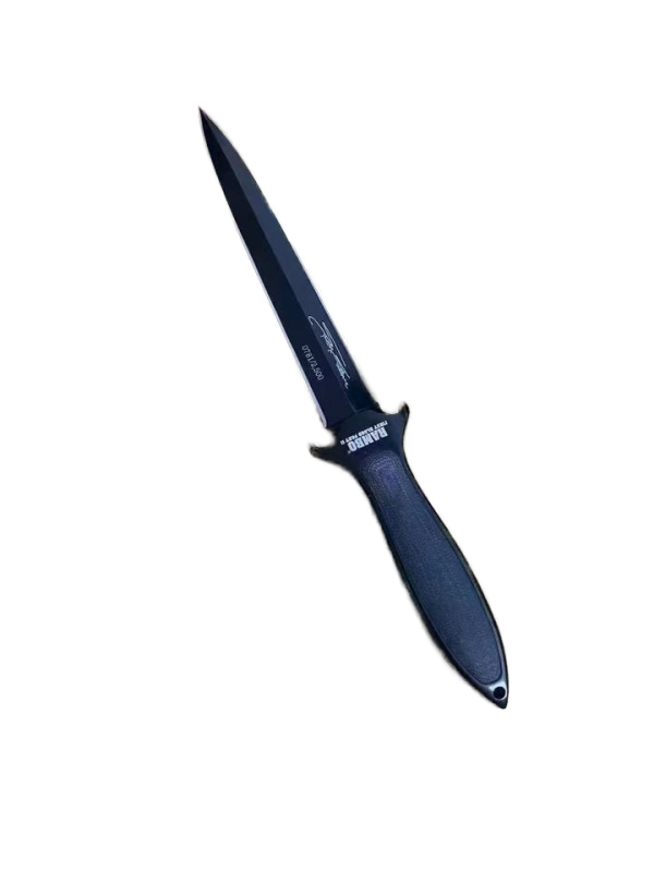 DE030 Rambo 5  Double-edged Knife ABS handle Leather Sheath