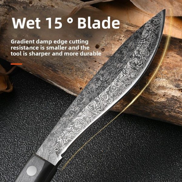 主图-4 GT025 Xingrui Jiwen Dog Leg Curved Knife Wooden Handle Leather Sheath