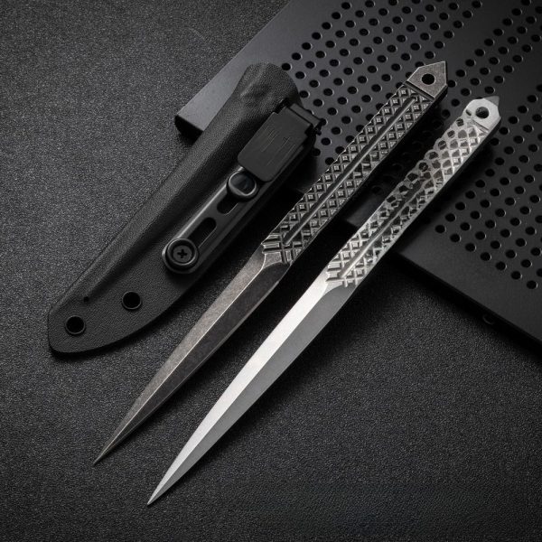 主图-4 DE031Tea needle breaking ice cone Double-edged Knife All steel handle K Scabbard