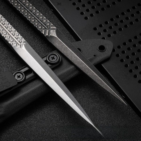 主图-5 DE031Tea needle breaking ice cone Double-edged Knife All steel handle K Scabbard