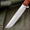 主图-5 SS161 Extreme Military Sanctions Short Fixed Blade Knife Wooden Handle Leather Sheath