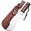 主图-5 LS096 troubleshooting Long Fixed Blade Knife Wooden Handle Leather Sheath