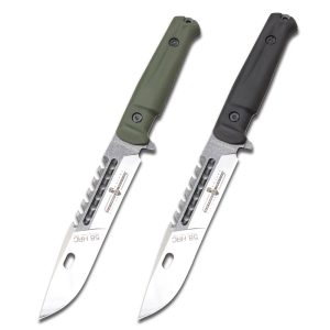 SS162 Extreme Martial Aggression (Black/Green) Short Fixed Blade Knife G10 Handle Nylon cloth knife cover