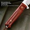 主图-6 SS161 Extreme Military Sanctions Short Fixed Blade Knife Wooden Handle Leather Sheath