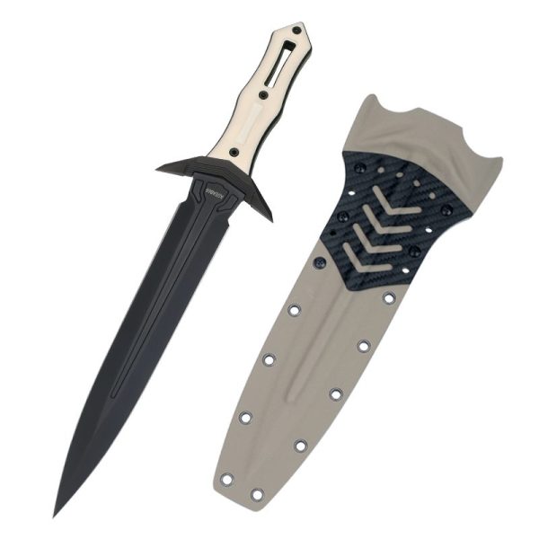 图 1 英 DE028 YYQ Lake Women's Sword Double-edged Knife G10 Handle K Scabbard