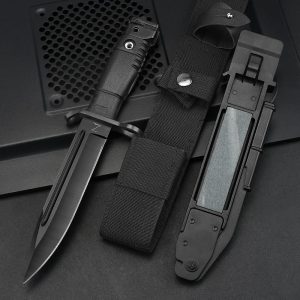 LS087 AK 12 Long Fixed Blade Knife G10 Handle K Scabbard