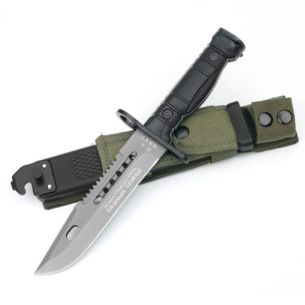 LS086 seal Long Fixed Blade Knife G10 Handle K Scabbard