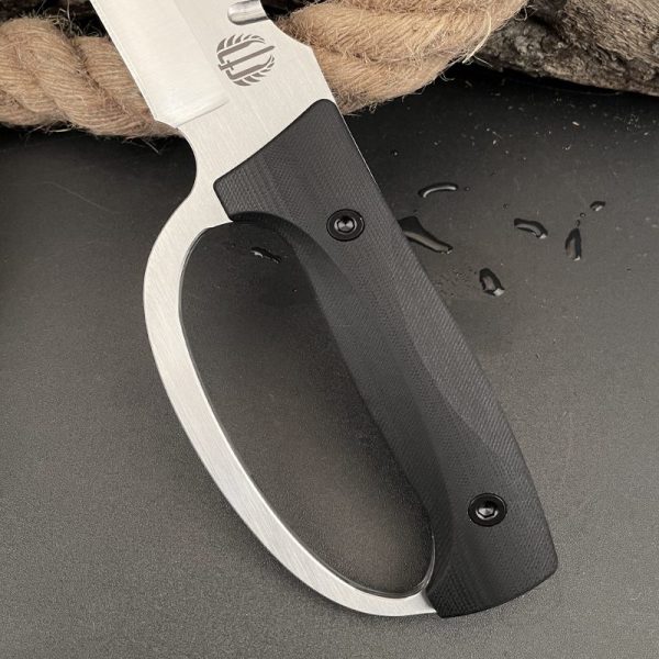 LS089 Mick NO.1Long Fixed Blade Knife G10 Handle Leather Sheath