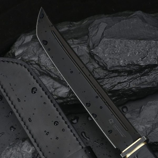 图 4 KT030 Black Huai Sword KATANA G10 Handle Leather Sheath