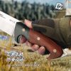 图 4 LS106 The woodcutter Long Fixed Blade Knife Redwood handle Leather Sheath