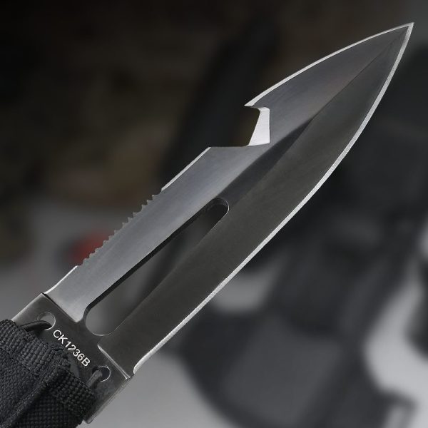 图 5 SS156 Ultra Warrior Deep Sea Short Fixed Blade Knife G10 Handle Nylon cloth knife cover