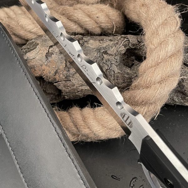 LS089 Mick NO.1Long Fixed Blade Knife G10 Handle Leather Sheath