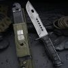LS086 seal Long Fixed Blade Knife G10 Handle K Scabbard