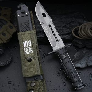 图 8 LS086 seal Long Fixed Blade Knife G10 Handle K Scabbard