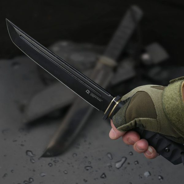 图 8 KT030 Black Huai Sword KATANA G10 Handle Leather Sheath