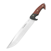 图 8 LS106 The woodcutter Long Fixed Blade Knife Redwood handle Leather Sheath