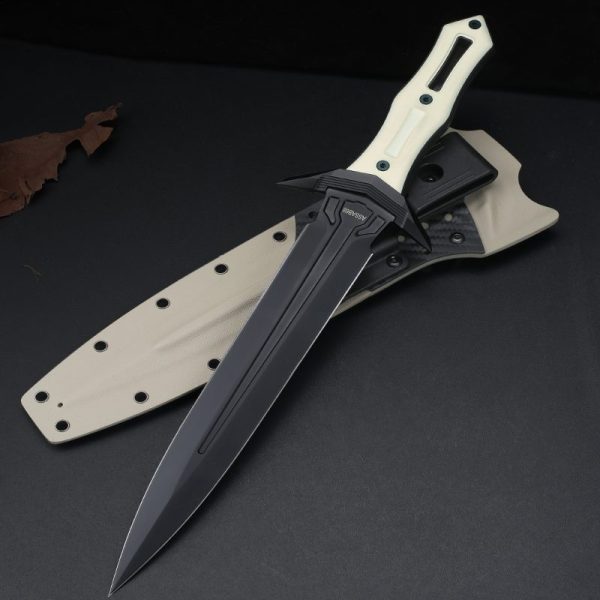 图 8 DE028 YYQ Lake Women's Sword Double-edged Knife G10 Handle K Scabbard