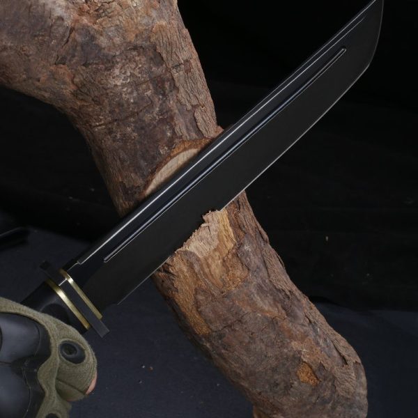 图 9 KT030 Black Huai Sword KATANA G10 Handle Leather Sheath