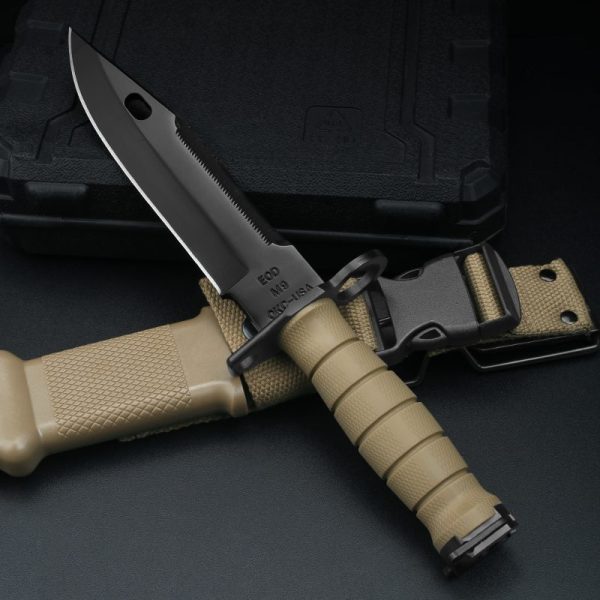 LS084 Ontario M9 Long Fixed Blade Knife G10 Handle K Scabbard