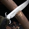 图 9 LS099 Black Bear 2 Long Fixed Blade Knife Wooden Handle Leather Sheath