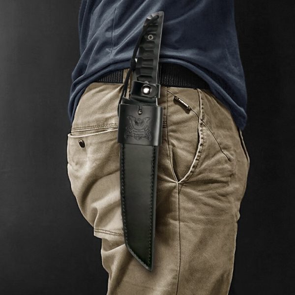 KT031Zhan San KATANA G10 Handle Leather Sheath