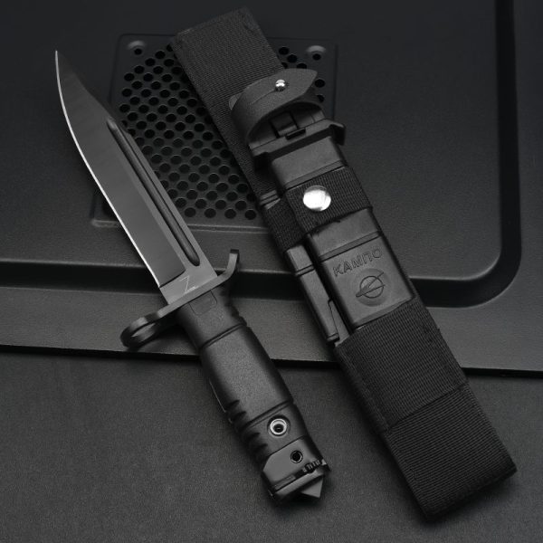 图 9 LS087 AK 12 Long Fixed Blade Knife G10 Handle K Scabbard