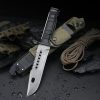 LS086 seal Long Fixed Blade Knife G10 Handle K Scabbard