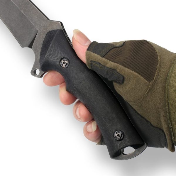 图英 6 SS164 heavy armor Short Fixed Blade Knife G10 Handle K Scabbard