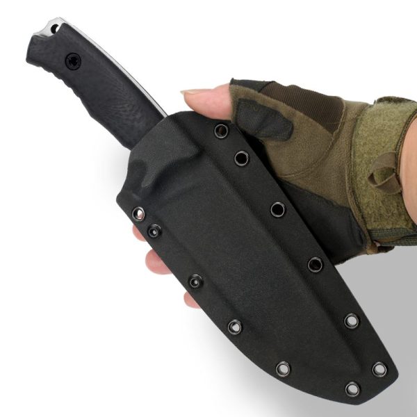 图英 7 SS165 Asura Short Fixed Blade Knife G10 Handle K Scabbard