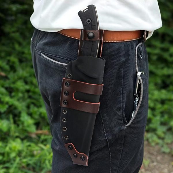 SS166 Destroy the city Short Fixed Blade Knife G10 Handle K Scabbard