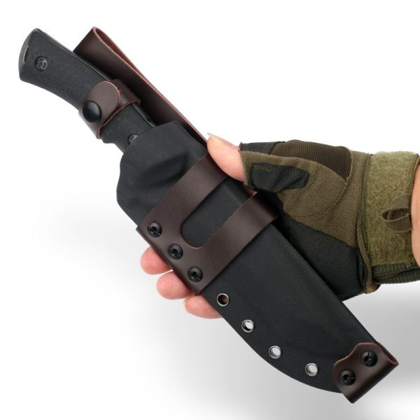 图英 8 SS164 heavy armor Short Fixed Blade Knife G10 Handle K Scabbard